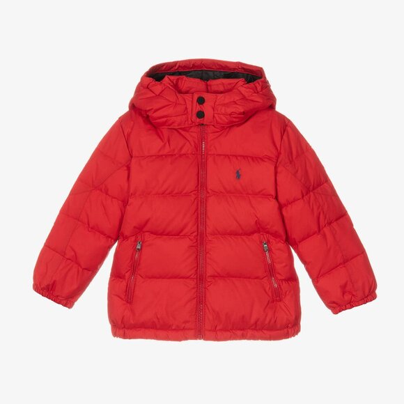 Polo Ralph Lauren Kids' Attached Hood Duck Down Fill Hooded Jacket - Picture 1 of 4
